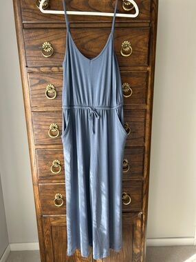 Z Supply Sleeveless Knit Romper in Dusty Blue, Size M